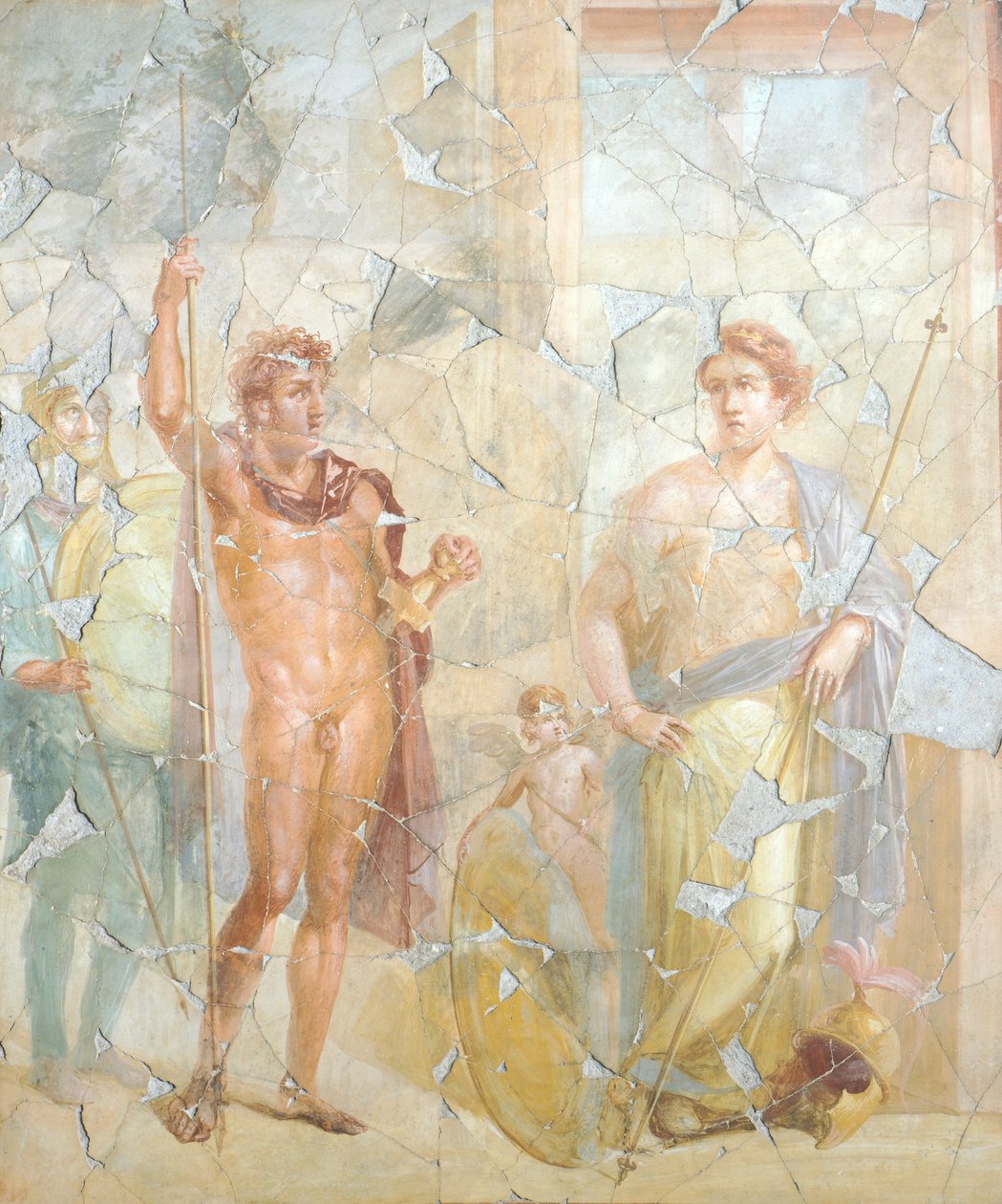 Mitológiai témát ábrázoló freskó, Fabius Rufus háza, Pompeii, Campania, római civilizáció alkotó: Roman Roman
