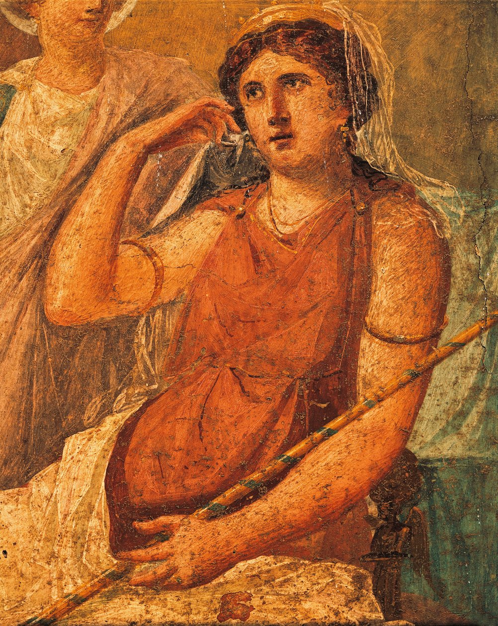 Héra, az Issone kínzása című freskó részlete, Vettii háza, Pompeii, Campania, római civilizáció alkotó: Roman Roman