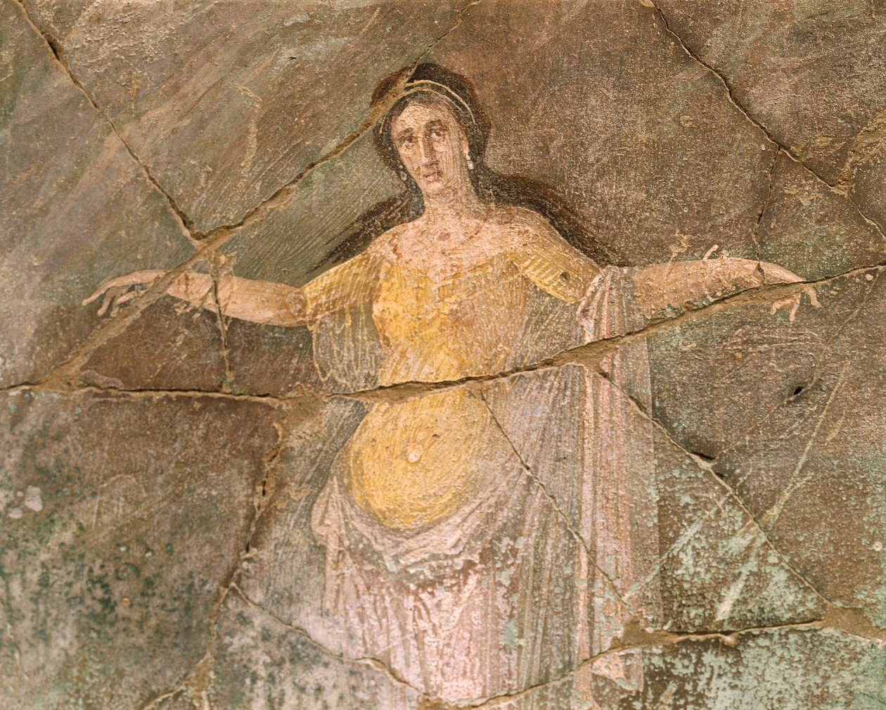 Olaszország, Campania régió, Nápoly tartomány, Pompei, Amandus pap háza, Andromédát ábrázoló freskó alkotó: Roman Roman