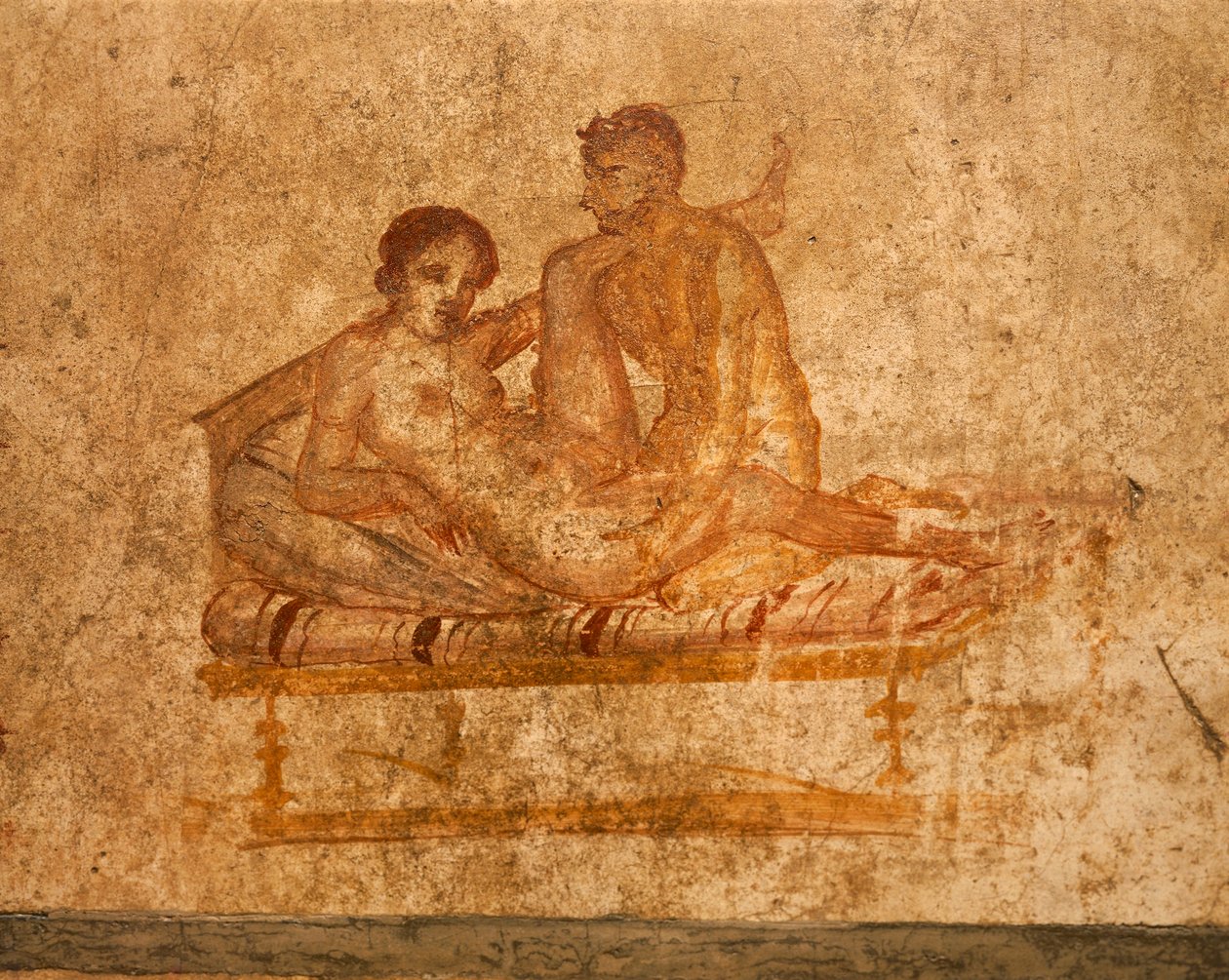 Italy, Campania Region, Naples Province, Pompei, House of Vettii, Erotic fresco alkotó: Roman Roman