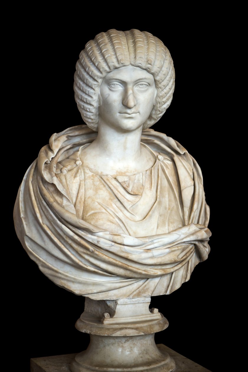 Julia Domna (kb. 170-217), márvány, római művészet alkotó: Roman Roman