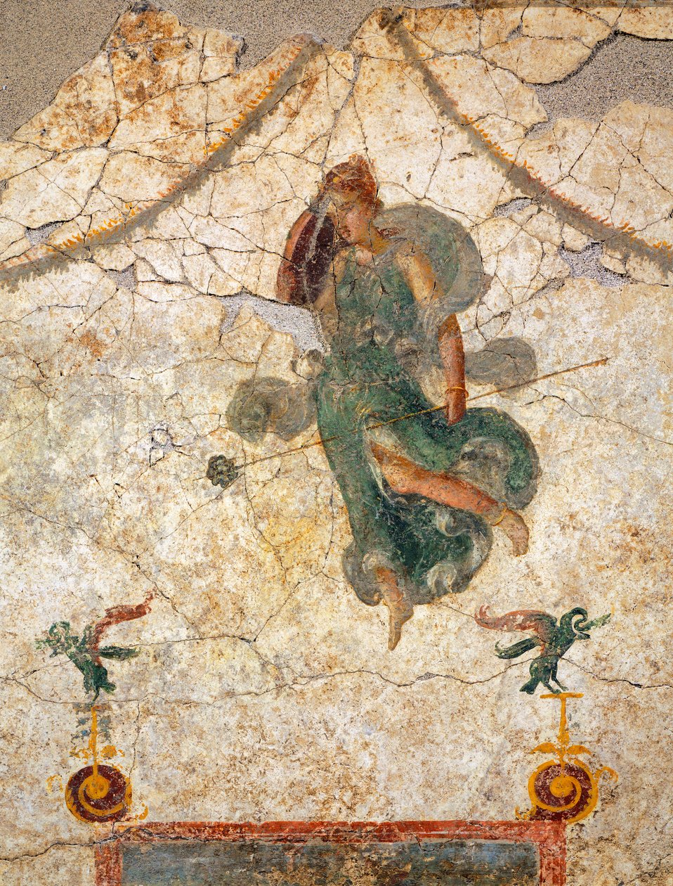 Negyedik pompeusi stílusú festmény, amely egy thyrsust tartó Maenádot ábrázol alkotó: Roman Roman