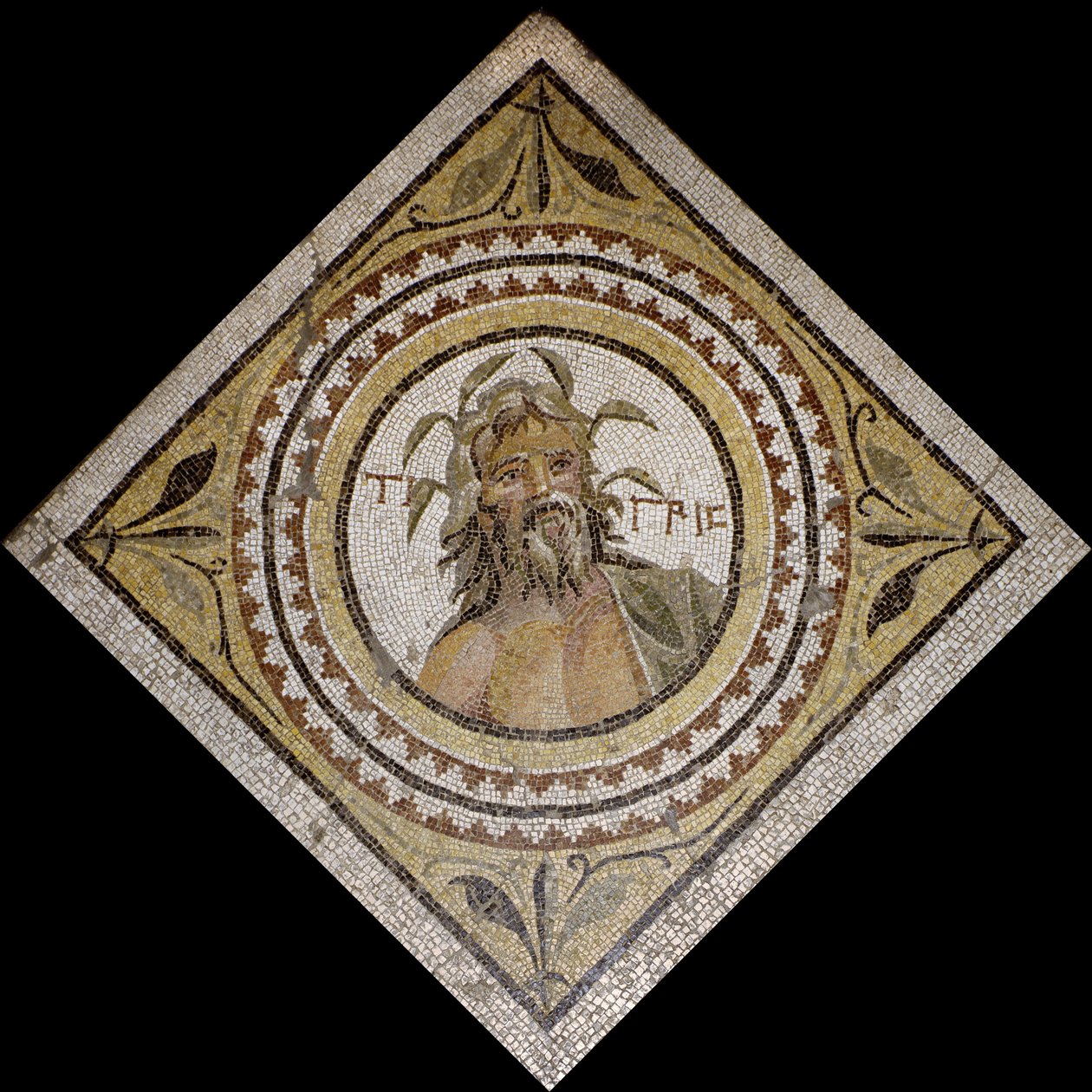 A Tigris folyó megszemélyesítése, Kr.u. 2./3. század vége (mozaik) alkotó: Roman Roman