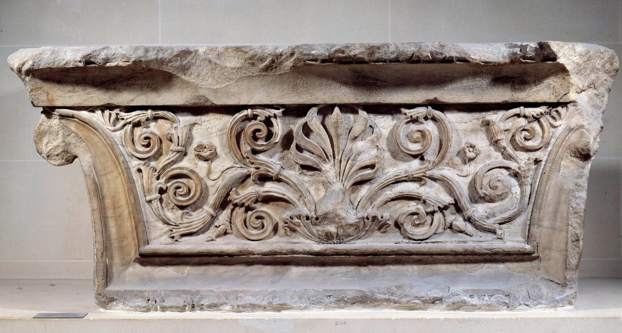 Pilaszter főváros. A Római Birodalom építészete. Párizs, Musee du Louvre alkotó: Roman Roman