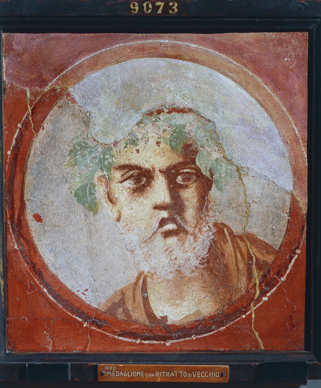 Portrait of an old man (probably a poet or a philosopher) from Italy, Campania, Pompeii, painting on plaster, 55-79 A.D. alkotó: Roman Roman