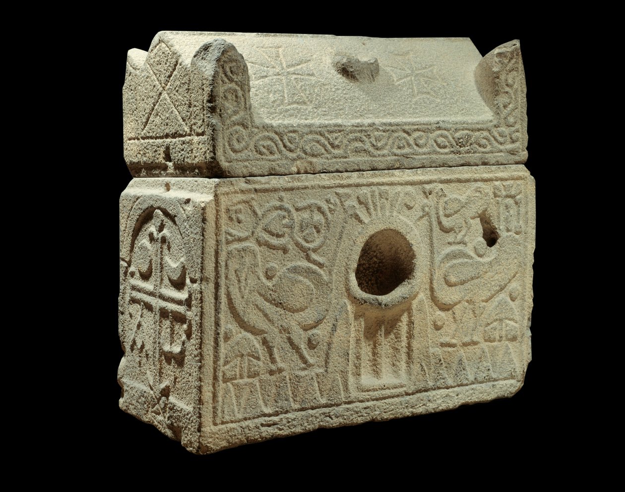 Római művészet: szarkofág formájú ereklyetartó, Szíriában található. Párizs, Louvre Múzeum alkotó: Roman Roman
