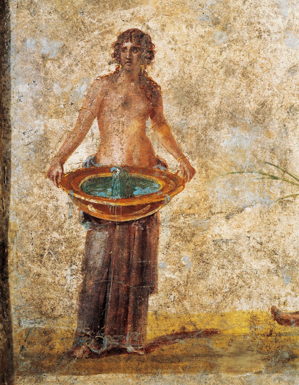 Római civilizáció - Vödör vizet hordozó nő Pompeiiből alkotó: Roman Roman