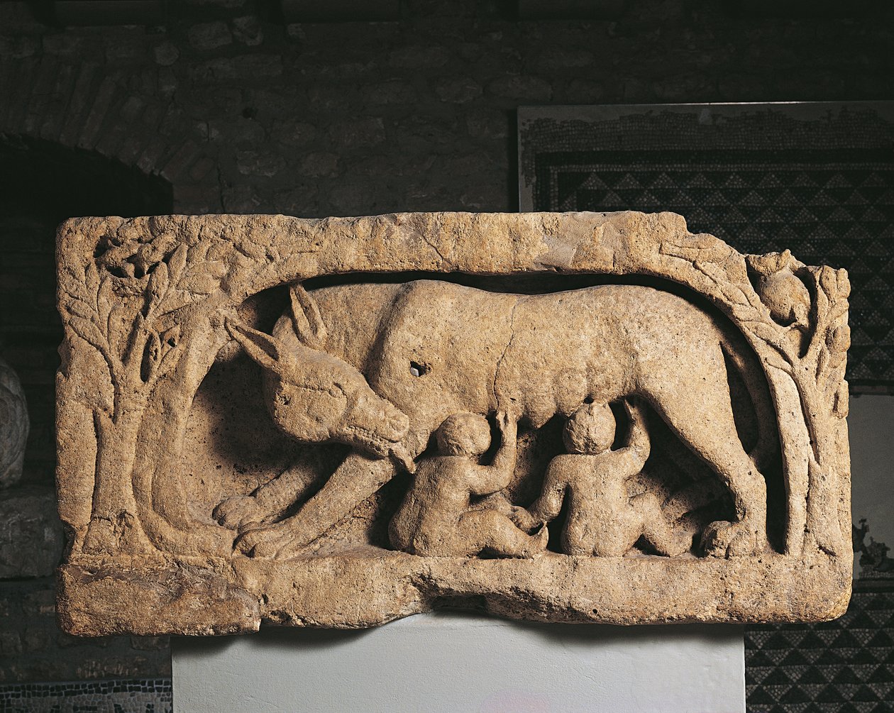 Romulus és Remus (mészkő) alkotó: Roman Roman
