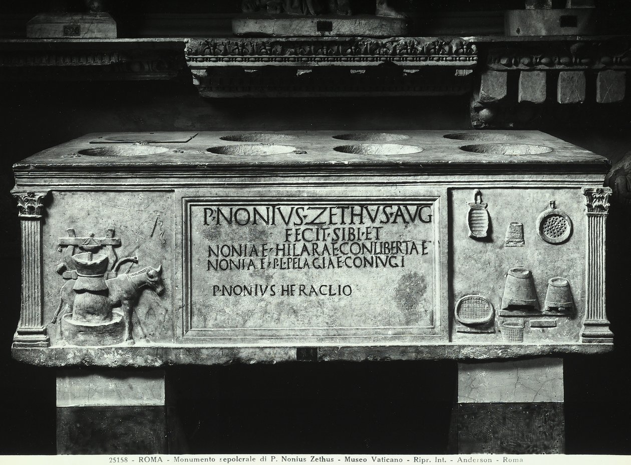 Nonius Zethus szarkofágja (márvány) alkotó: Roman Roman