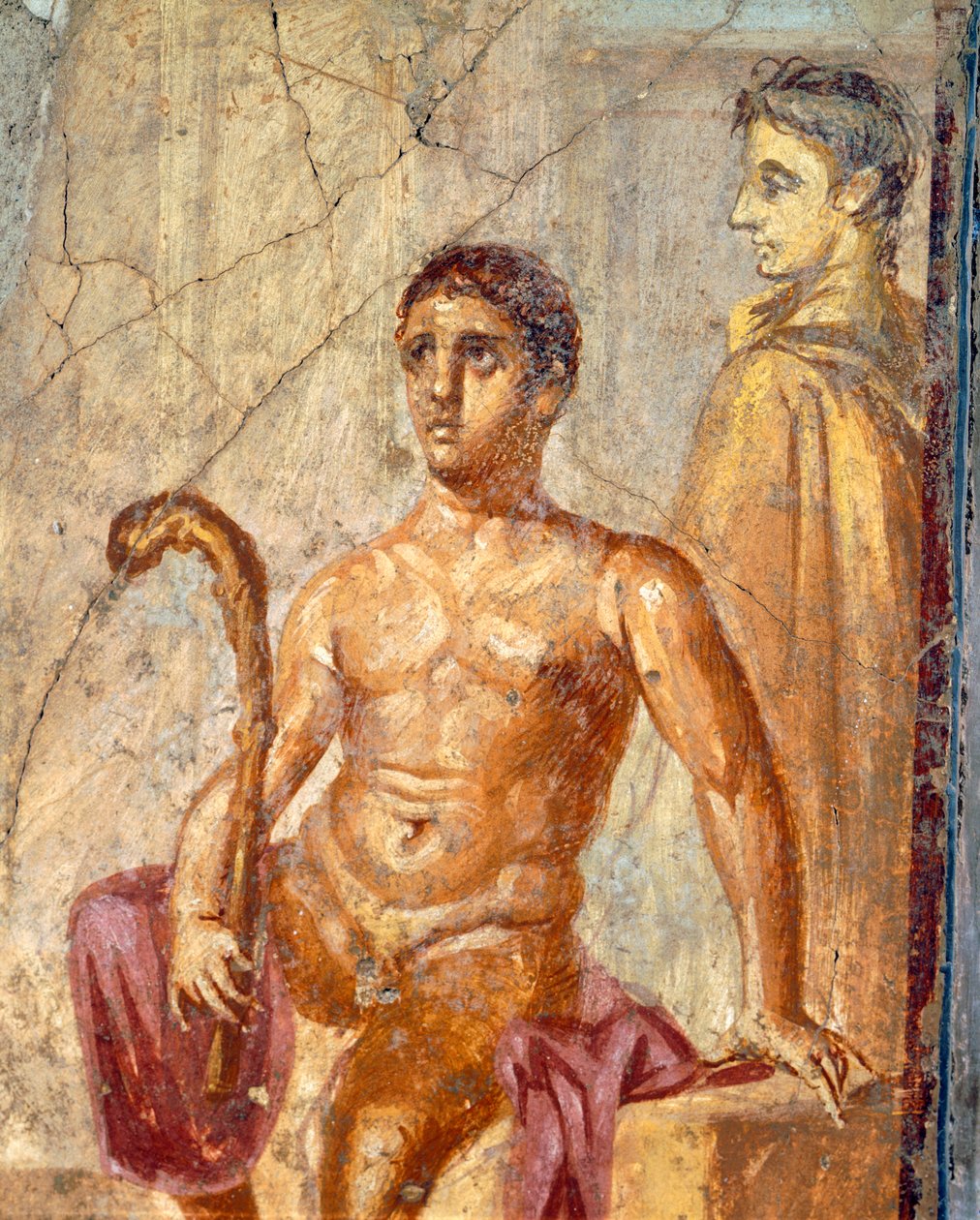 Selene and Endymion, fresco from House of Centenary, Pompeii , Campania, Roman Civilization alkotó: Roman Roman