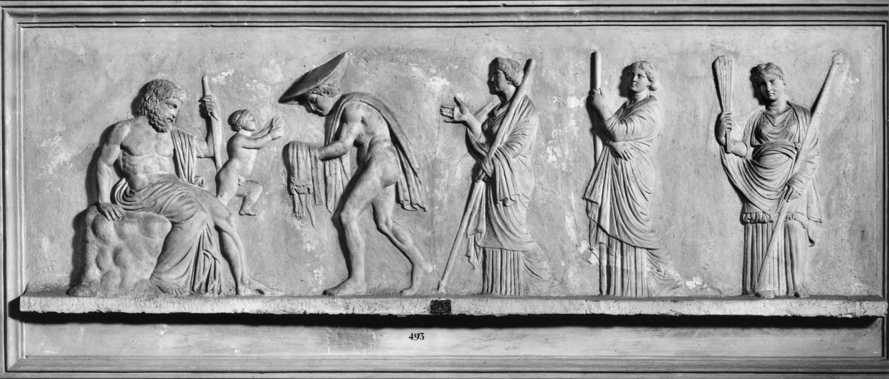 Dionüszosz születése Zeusz jobb combjáról (márvány) (f/w fotó) alkotó: Roman Roman