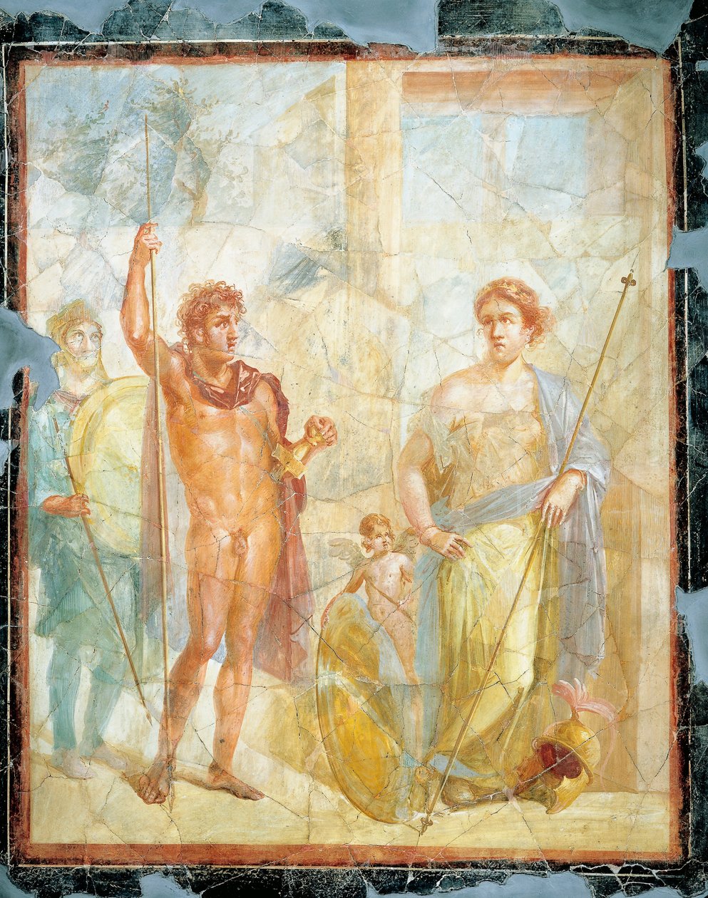 Sándor (Ares) és Stateira (Aphrodité) házassága, freskó: Regio 6 Insula Occidentalis 39, Pompei (UNESCO Világörökség Lista) alkotó: Roman Roman