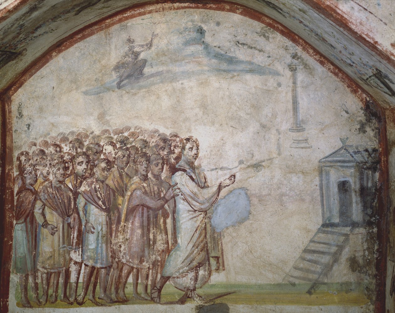 Lázár feltámasztása, a Via Latina katakombái, Róma alkotó: Roman Roman