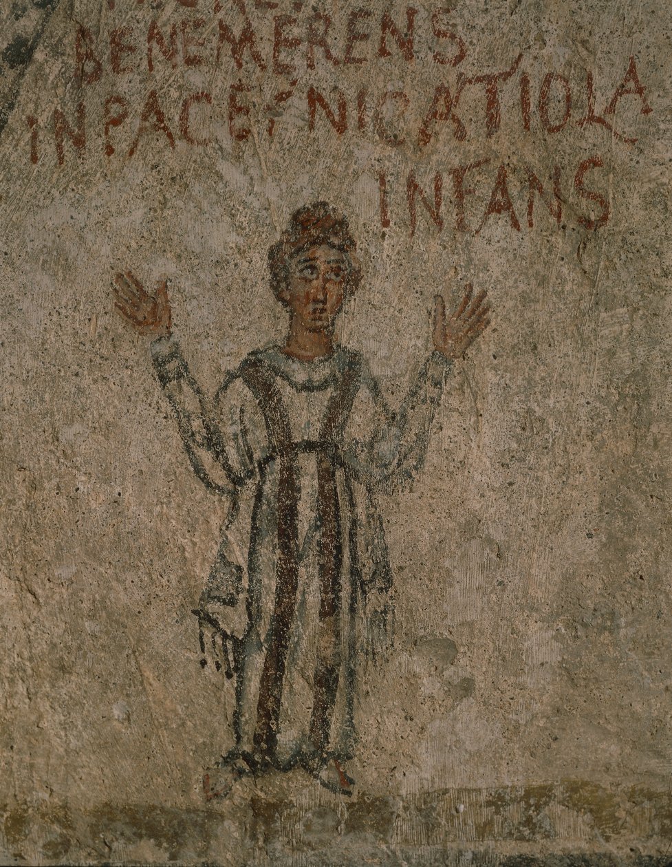 Az elhunyt gyermek, Nicatoila (freskó) alkotó: Roman Roman