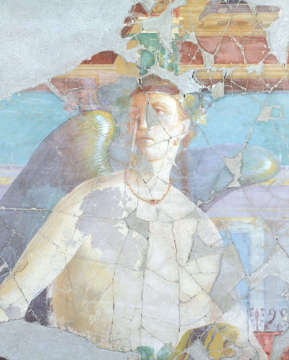 Szárnyas nő, freskó részlete Fabius Rufus házában, Pompeii, Campania, római civilizáció alkotó: Roman Roman