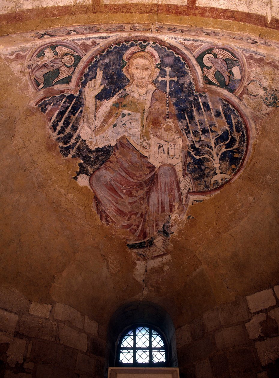 Krisztus a fenségben (a dicsőségben). 13. századi freskó, a Cathedrale d