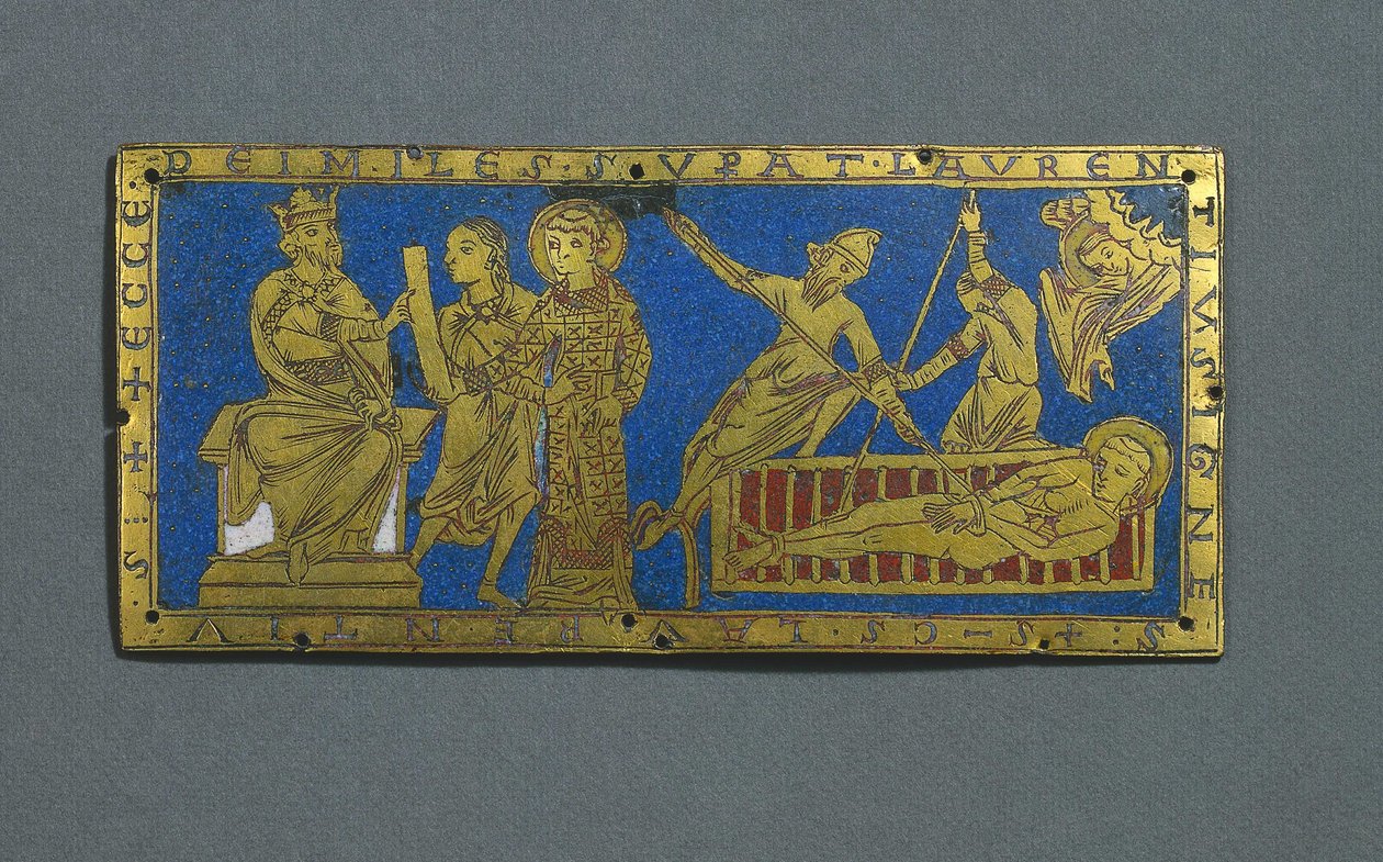 Szent Lőrinc elítélése és mártíromsága, 1180 körül alkotó: Romanesque