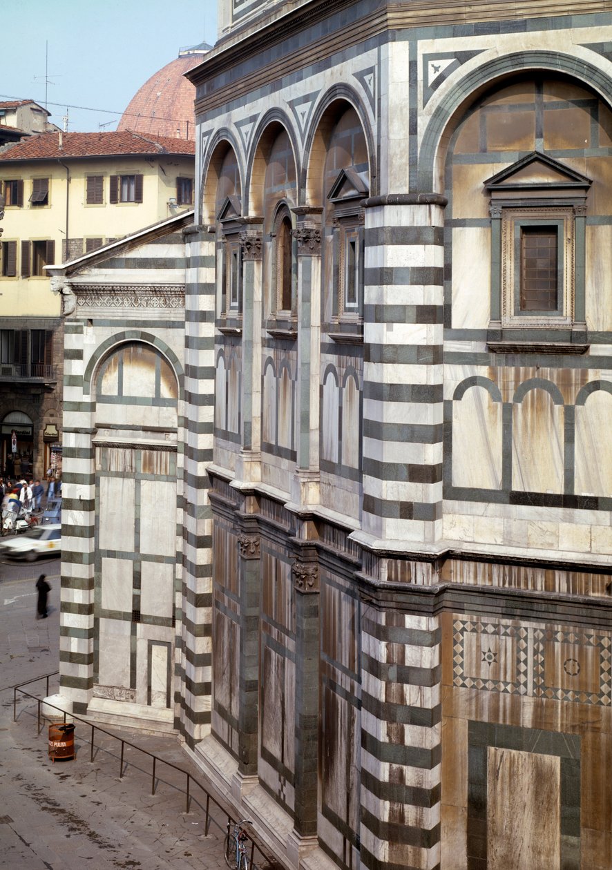 A Keresztelő Szent János Keresztelőkápolna külső képe (Firenzei Keresztelőkápolna) alkotó: Romanesque