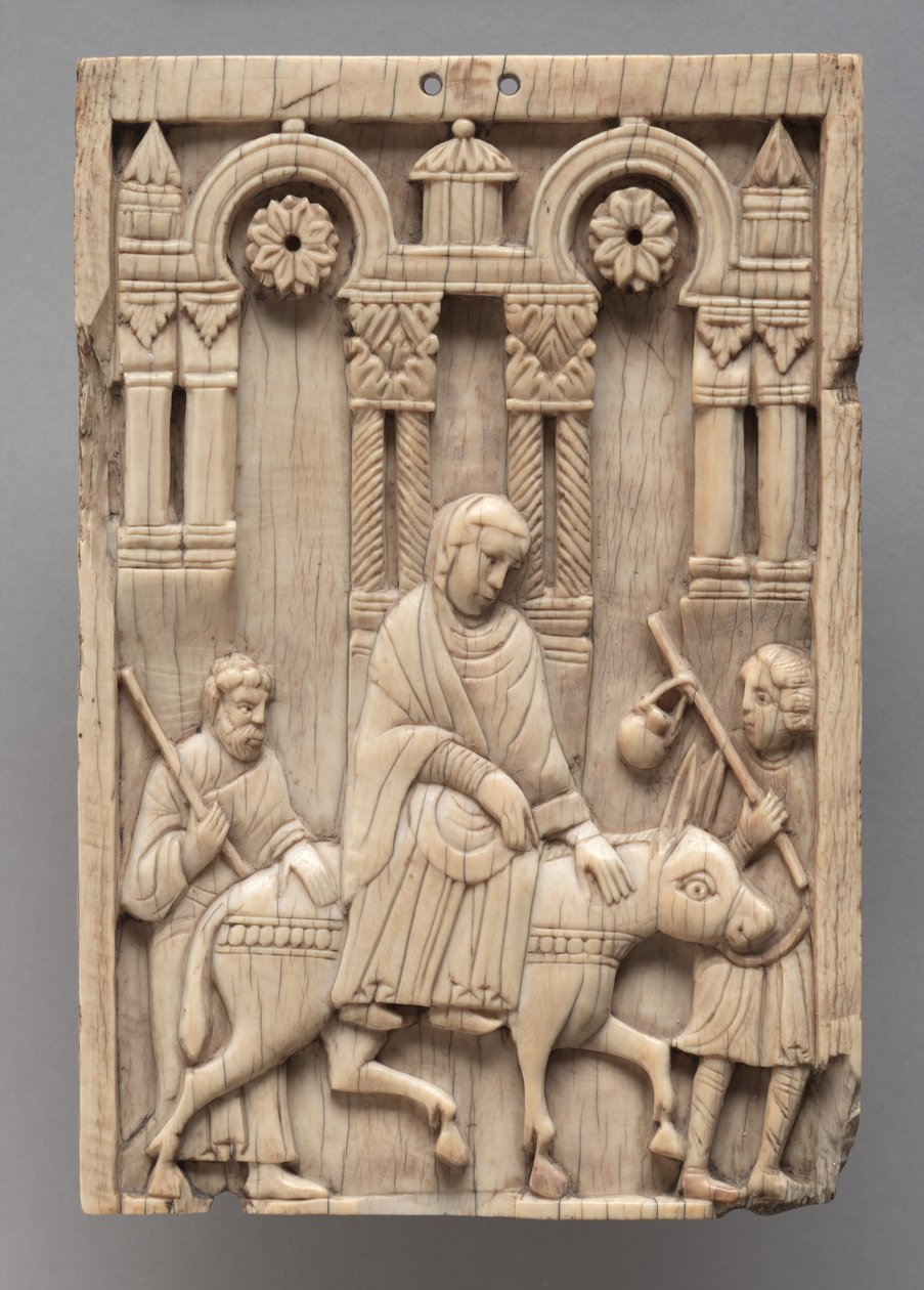 Emléktábla: Az utazás Betlehembe, 1100-1120 körül alkotó: Romanesque