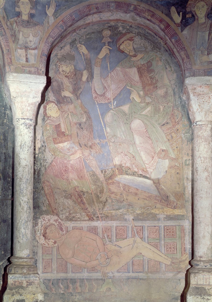 Szent Lőrinc mártíromsága Dacien prefektus jelenlétében, 12. század eleje alkotó: Romanesque