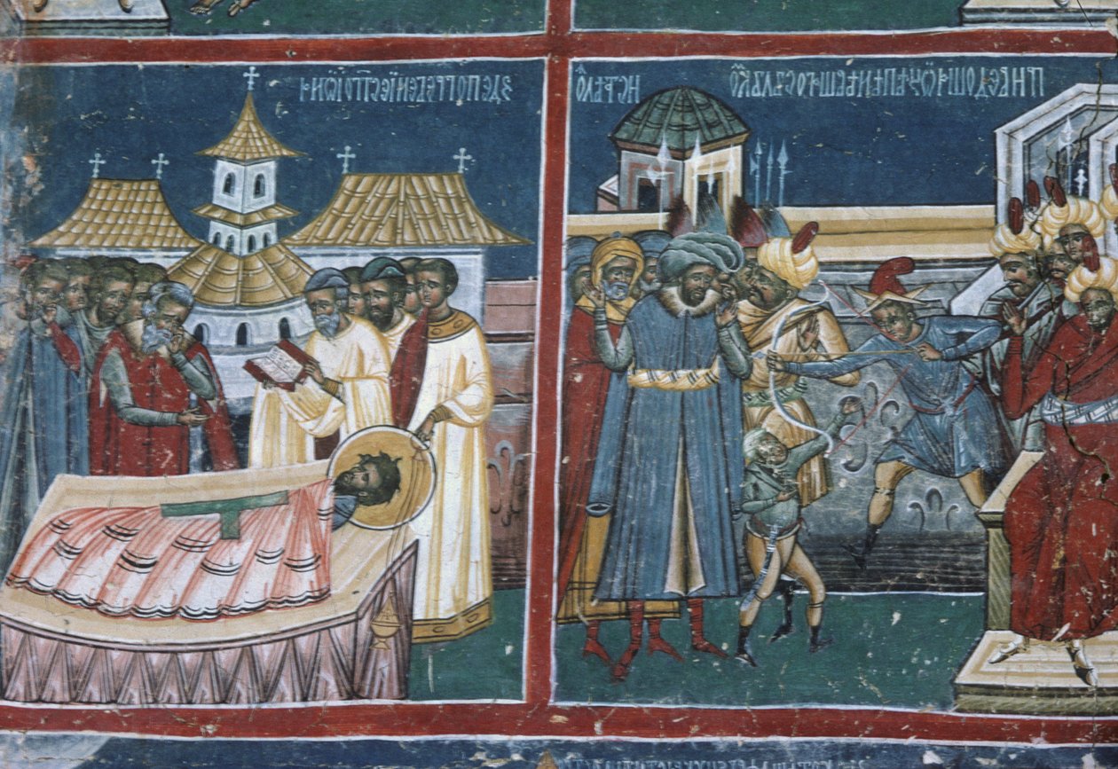 Részlet a templom északi faláról, 1601 körül alkotó: Romanian School