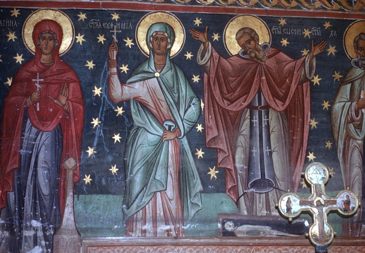 Szentek, narthex falfestményről, 1547-50 alkotó: Romanian School
