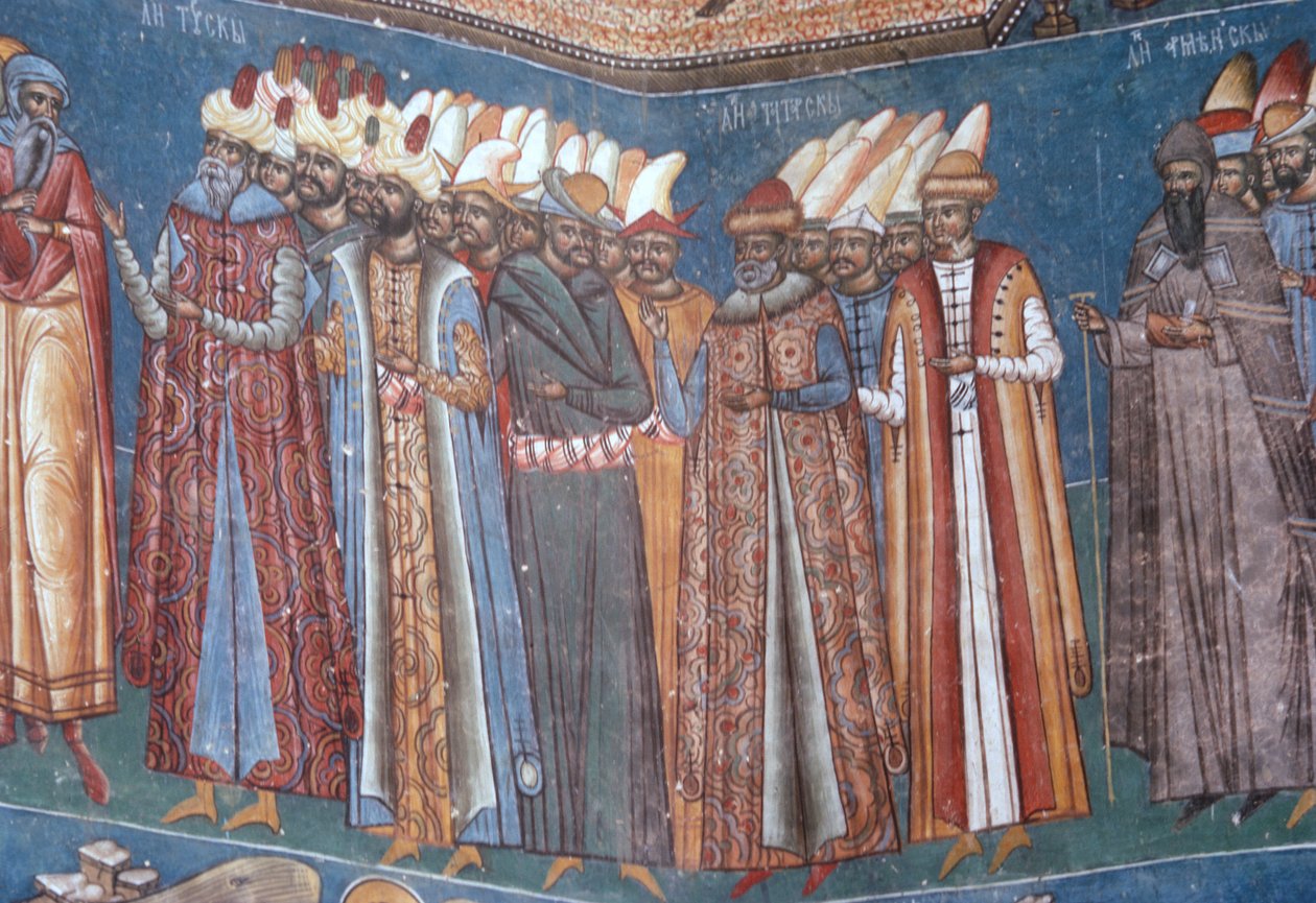 Törökök, részlet Az utolsó ítéletből, 1547-50 alkotó: Romanian School