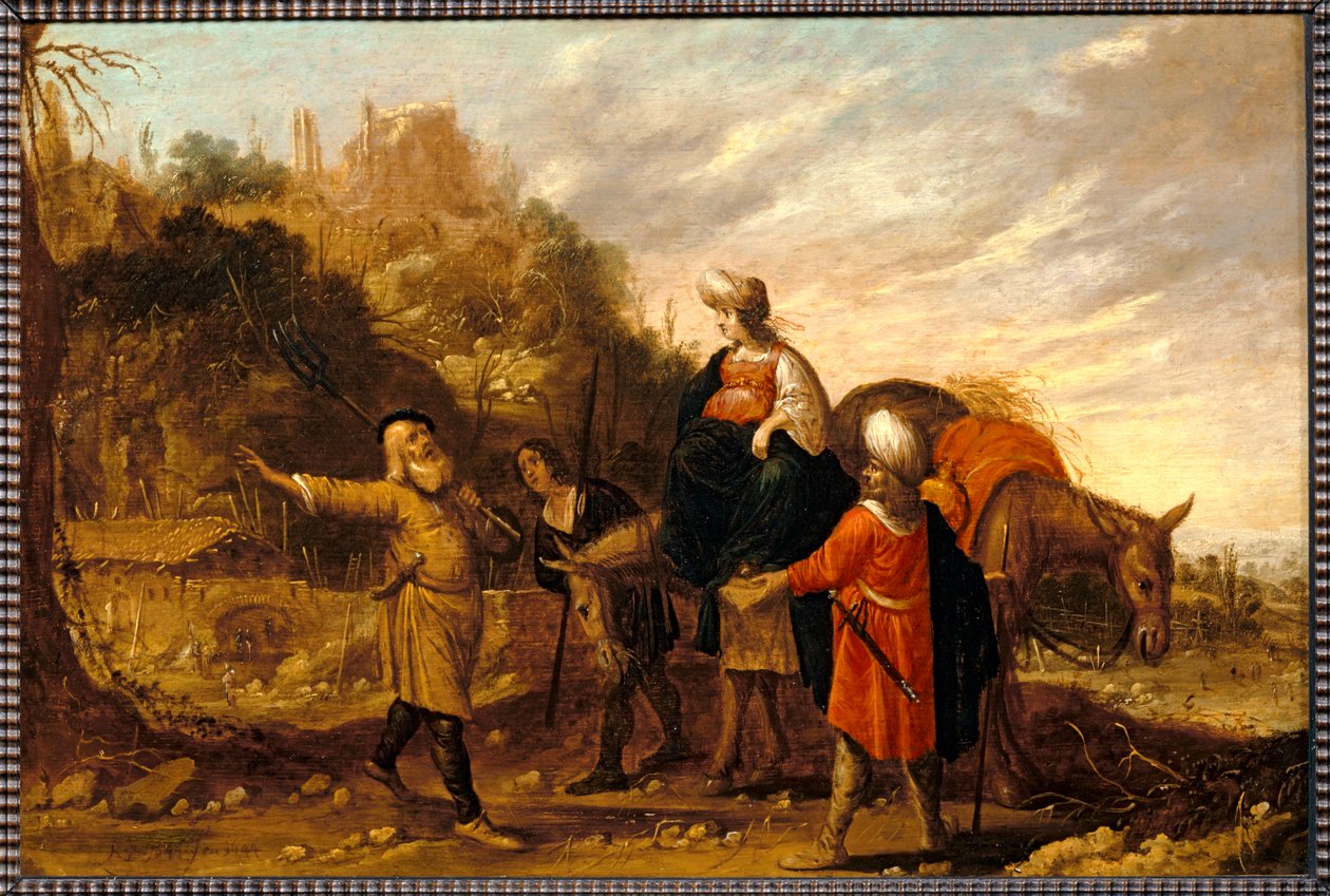 Guehazi visszatér a szunamiták házából, és Elisee-hez megy. 1644 ... alkotó: Rombout van Troyen