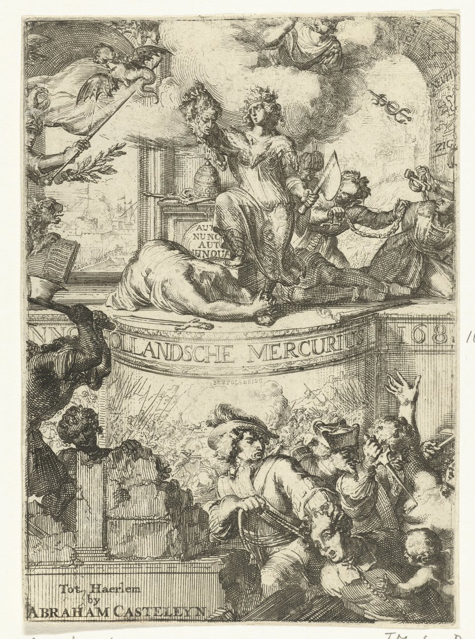 A holland Mercury címlapja a 168(5?) évről alkotó: Romeyn de Hooghe (attributed to)