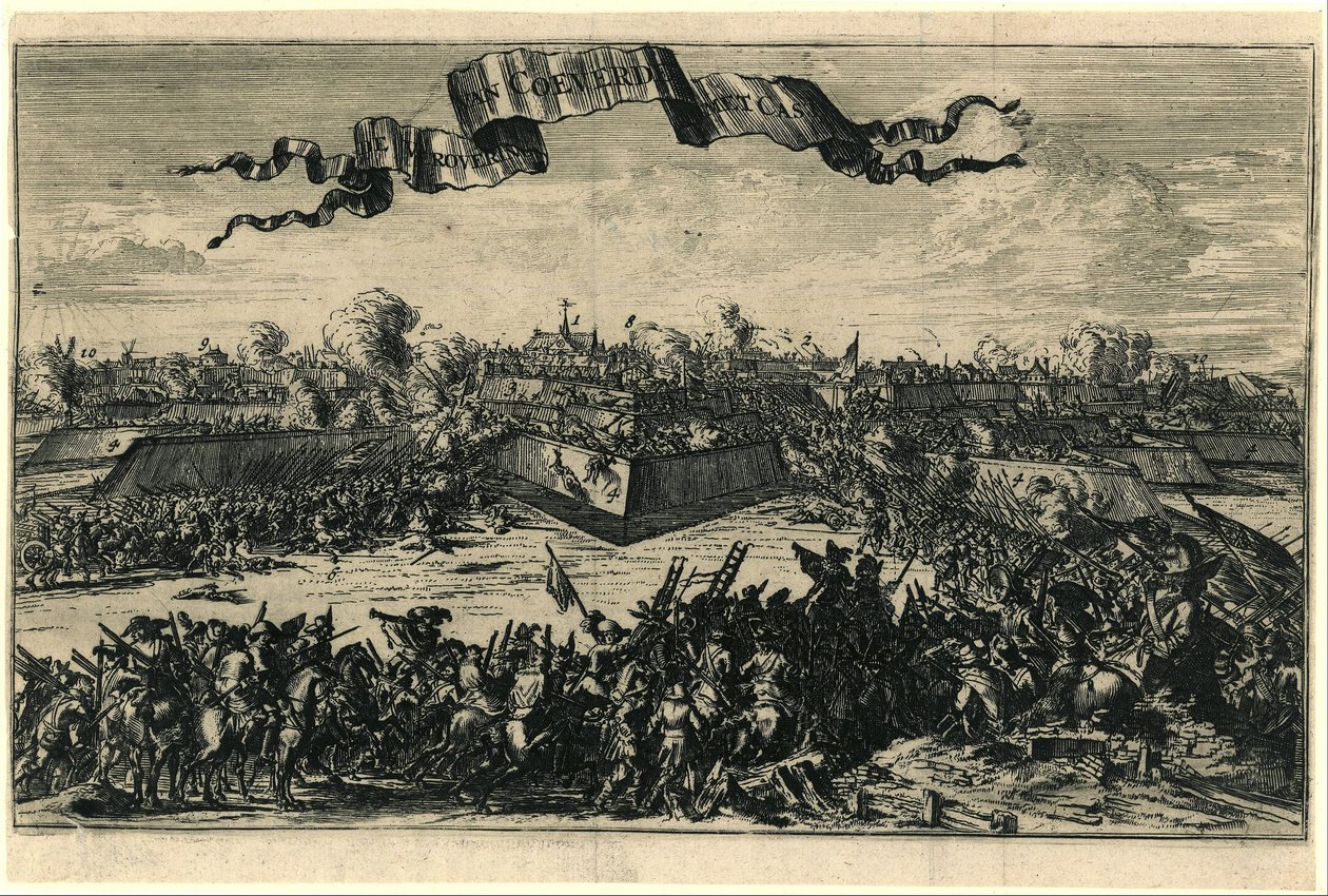 Coevorden meghódítása 1672. december 30-án Coeverde meghódítása Cast[angolnával] (cím a tárgyon) alkotó: Romeyn de Hooghe (attributed to)