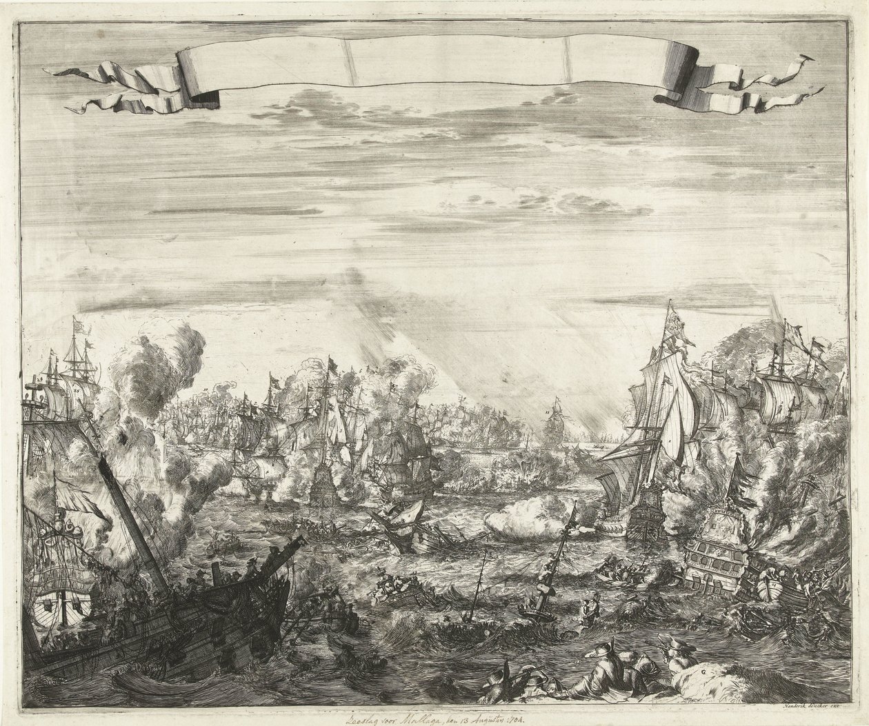 Malagai csata, 1704 alkotó: Romeyn de Hooghe (attributed to)
