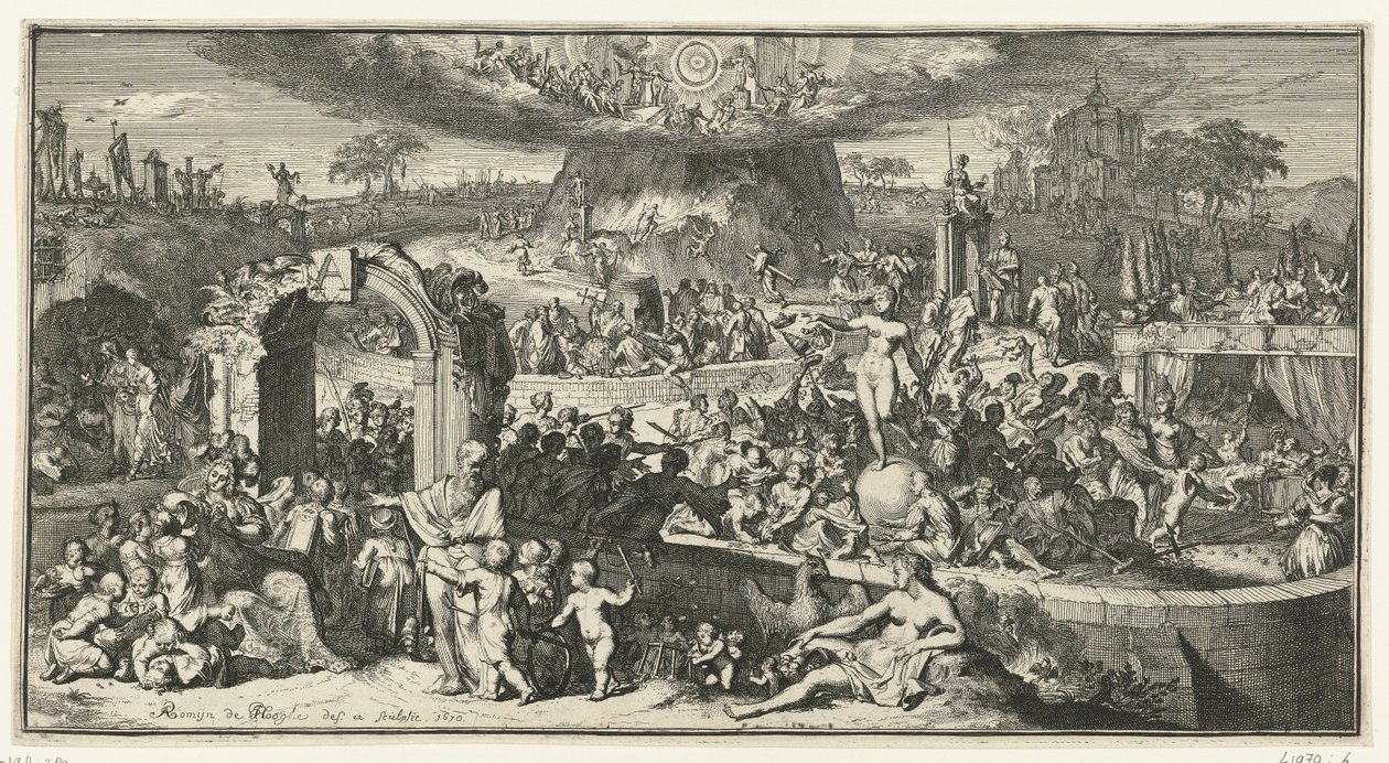 Allegorikus ábrázolás Tabula Cebetisszel alkotó: Romeyn de Hooghe
