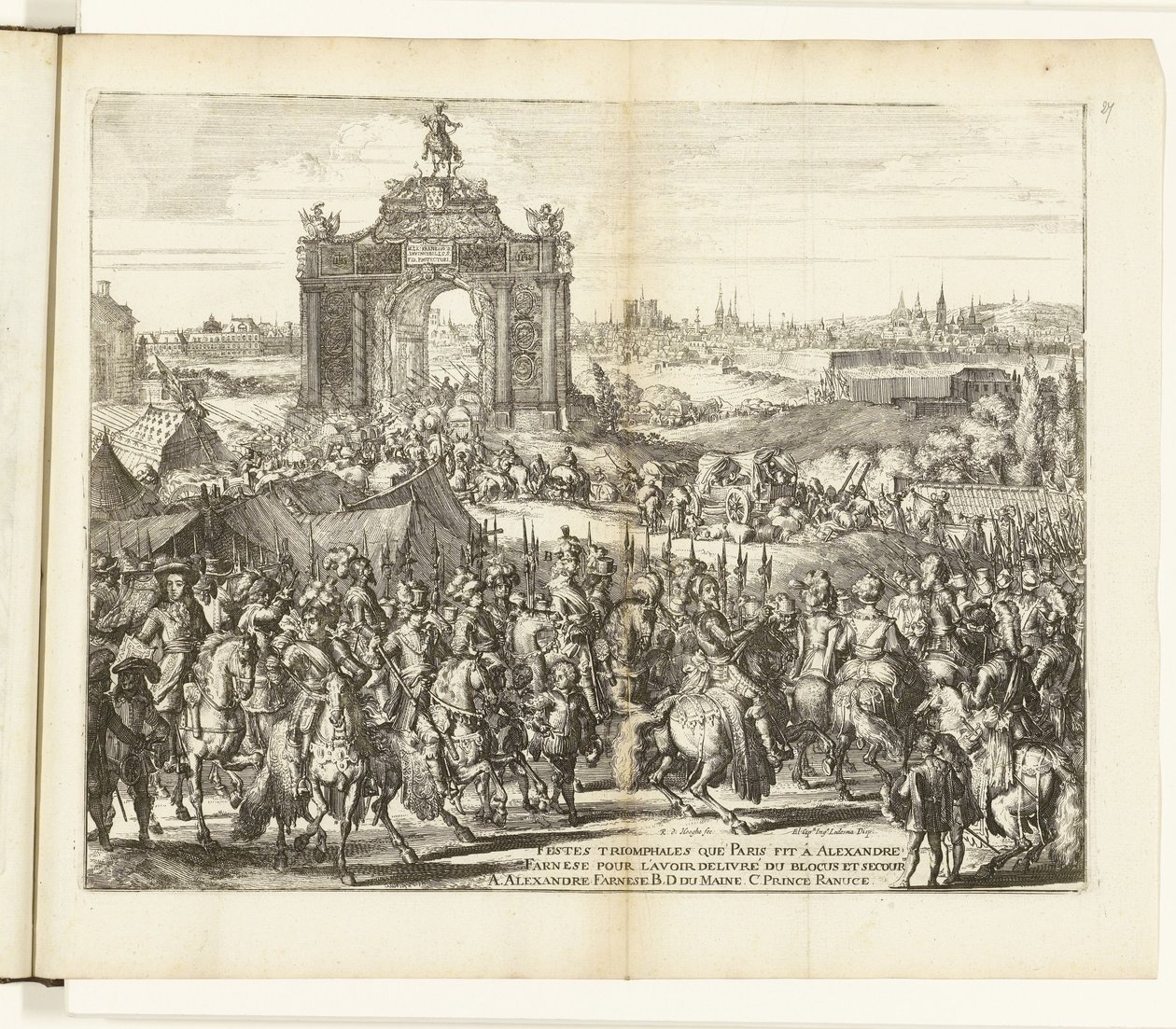 Farnese ünnepi belépése Párizs domborműve után, 1590 Festes triomphales que Paris fit à Alexandre Farnese pour l