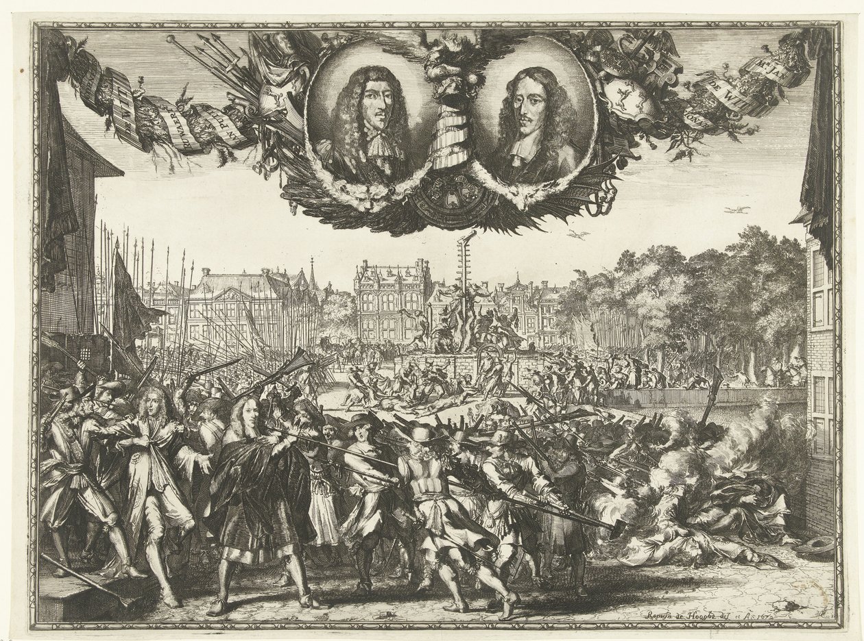 A de Witt testvérek meggyilkolása, 1672 alkotó: Romeyn de Hooghe