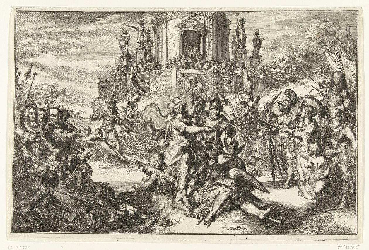 Győzelmek Willem érkezésével III alkotó: Romeyn de Hooghe