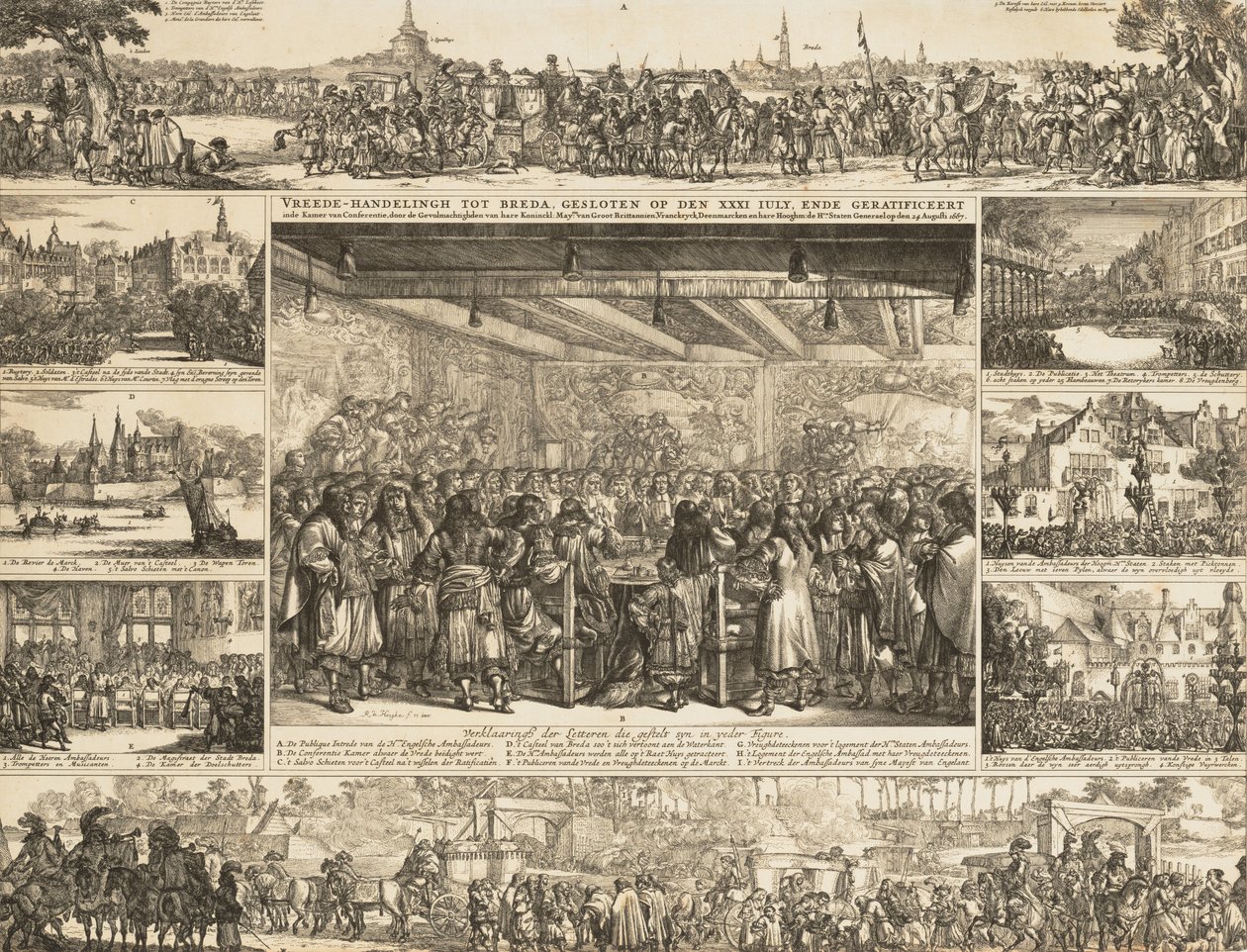 Békekonferencia Bredában,.n.d., n.d. alkotó: Romeyn de Hooghe