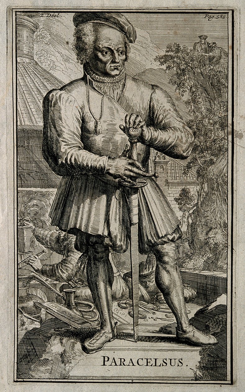 Philippus Theophrastus Aureolus Bombastus von Hohenheim Paracelsus. alkotó: Romeyn de Hooghe