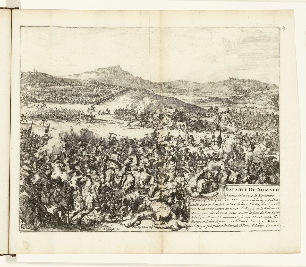 Salak Aumale, 1592 Aumale-i csata (cím a tárgyon) Flandria háborúi (sorozat címe) alkotó: Romeyn de Hooghe