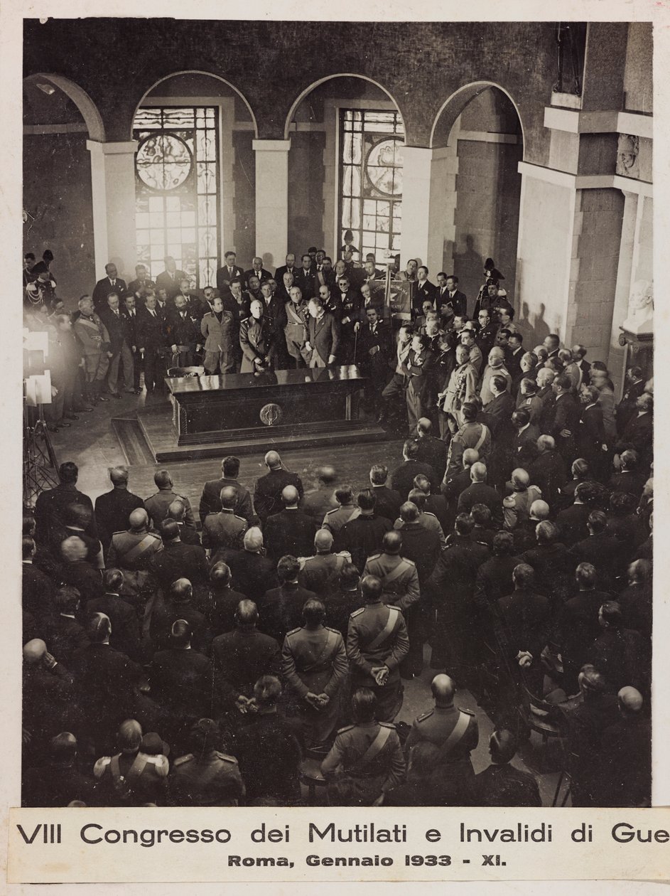 "Háborús csonkított és rokkantok VIII. Kongresszusa - Róma, 1933. január - 11" (f/w fotó) alkotó: Romolo del Papa