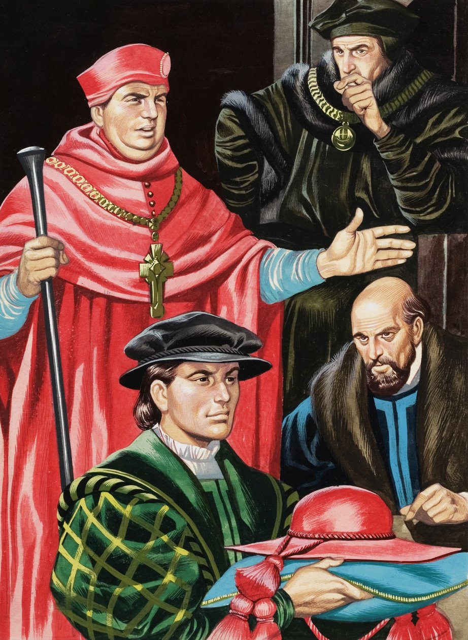 Wolsey bíboros és Sir Thomas More alkotó: Ron Embleton