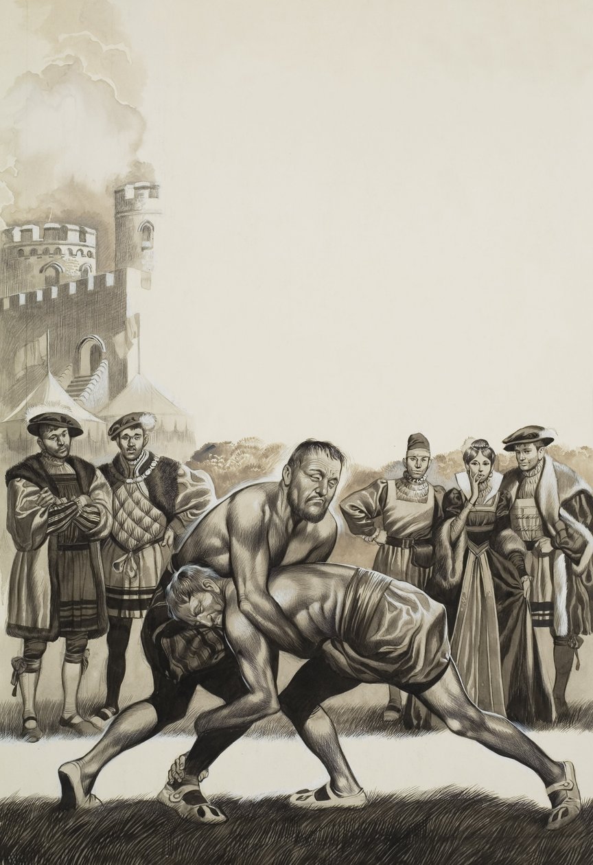 I. Ferenc (1494-1547) francia kontra VIII. Henrik (1491-1547) angol (gouache, papír) alkotó: Ron Embleton