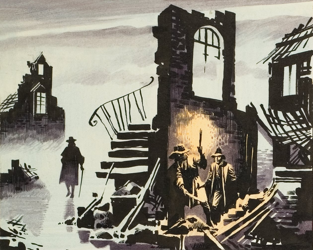 Londoni nagy tűzvész alkotó: Ron Embleton