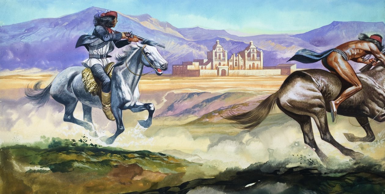 Amerikai őslakosok (gouache, papír) alkotó: Ron Embleton