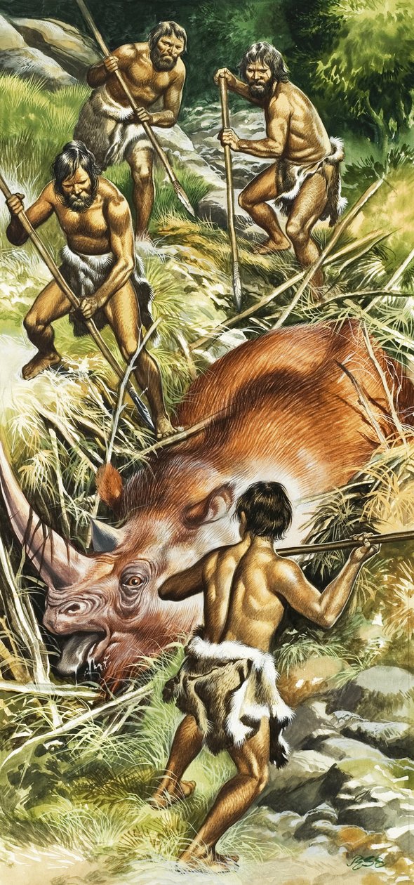 Őskori vadászok alkotó: Ron Embleton