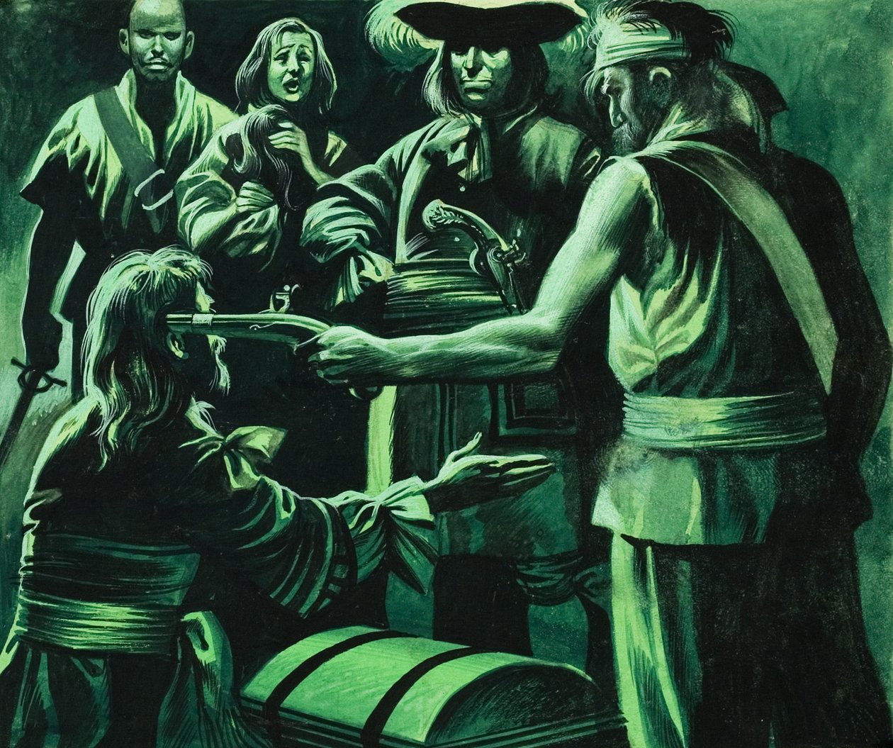Sir Henry Morgan és a kincsesláda (gouache, papír) alkotó: Ron Embleton