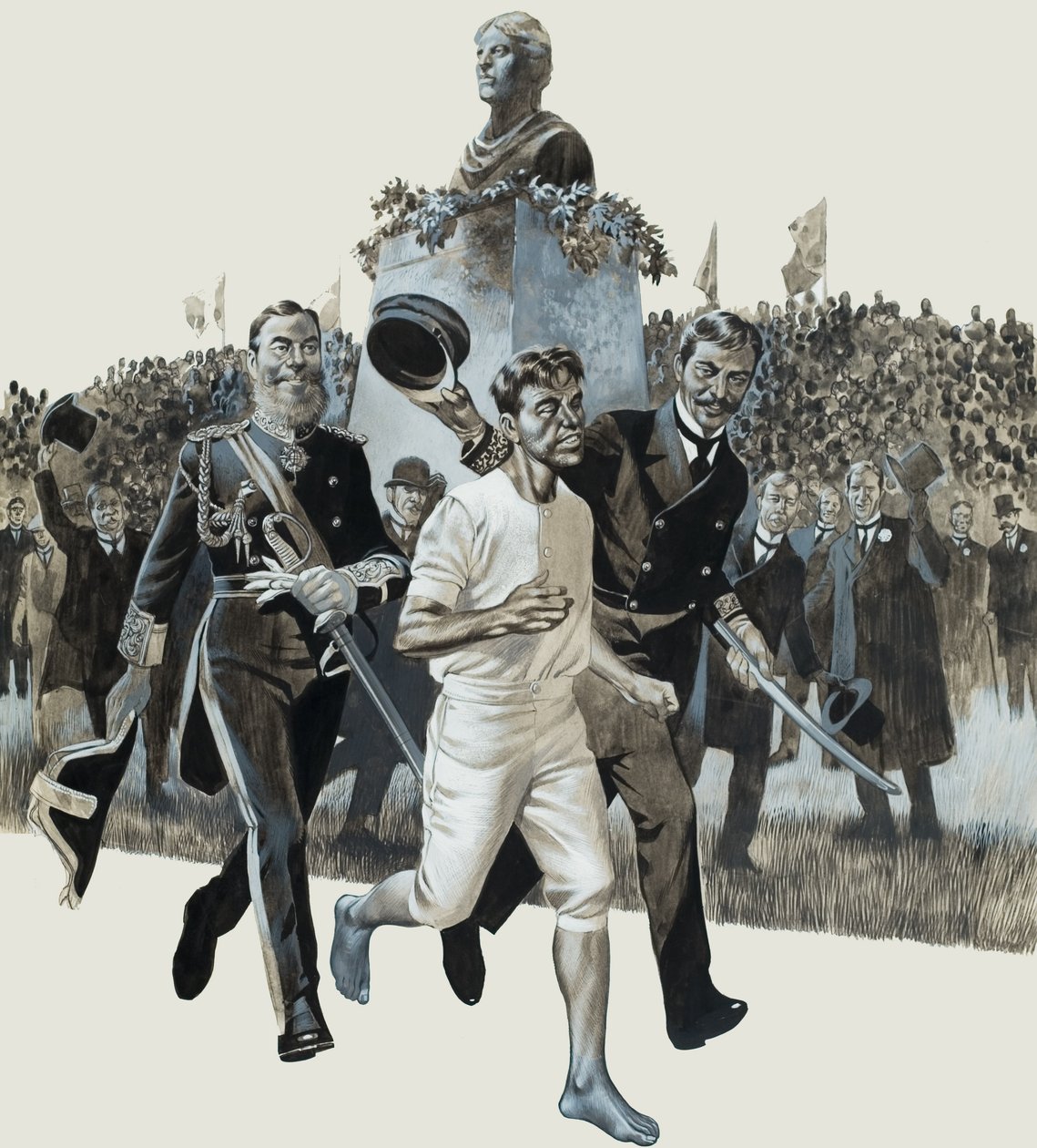Spiridon Louis (gouache, papír) alkotó: Ron Embleton