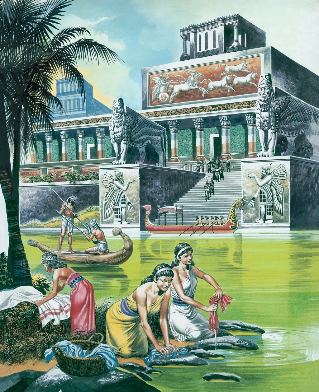 Az Asszír Birodalom fénykorában (gouache, papír) alkotó: Ron Embleton