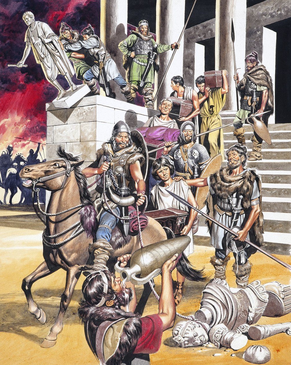 A Római Birodalom bukása nyugaton (gouache, papír) alkotó: Ron Embleton