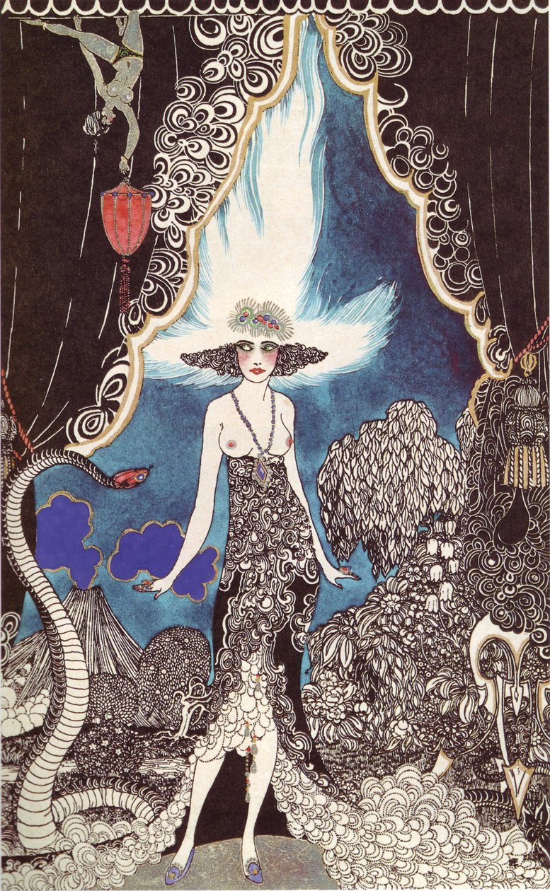Illusztráció Omar Khayyam par Balfour, Ronald (1896-1941) rubájához. Litográfia, akvarell alkotó: Ronald Balfour