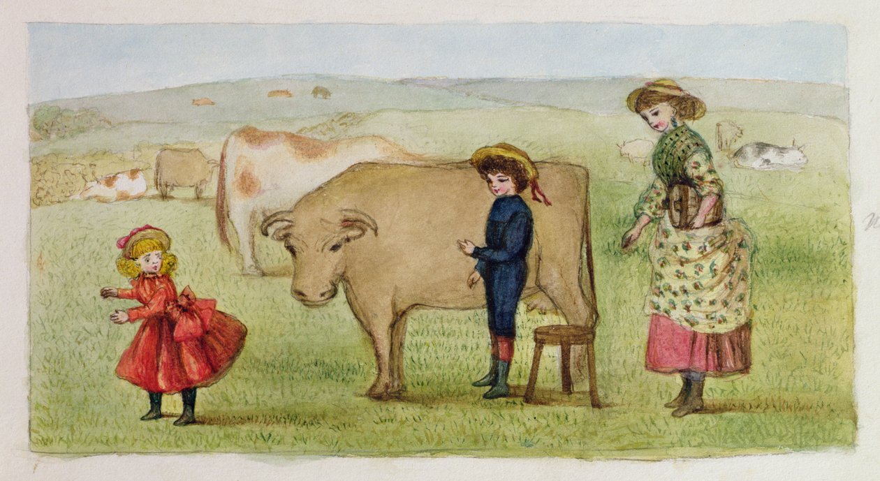 Fejési idő, Addiscombe, 1883 alkotó: Rosa Clementina Petherick